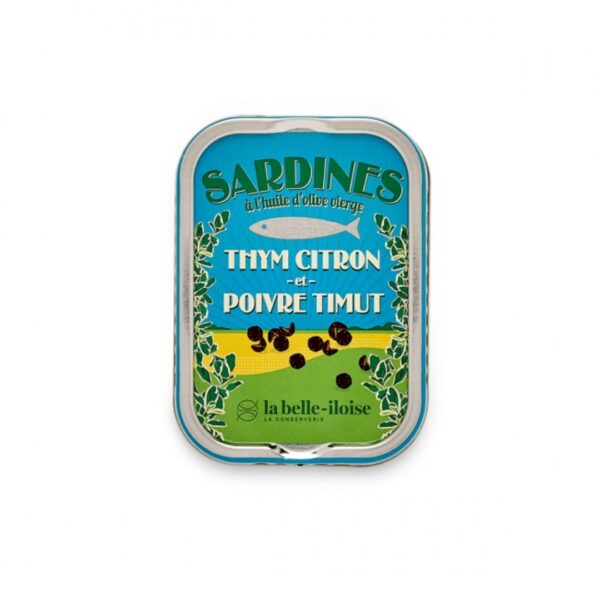 Sardinen mit Zitronenthymian und Timut-Pfeffer – 115g