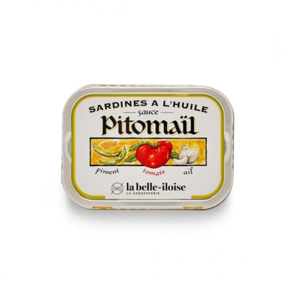 Sardinen "Pitomaïl" mit Chili, Tomaten, Knoblauch – 115g