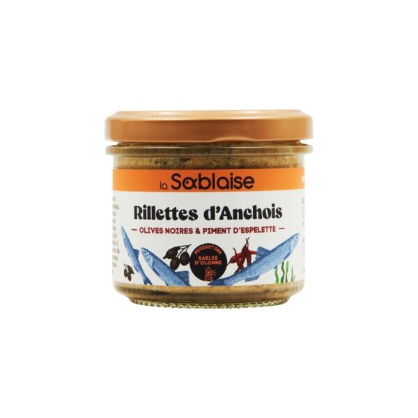 Anchovisrillette mit Piment d'Espelette und Oliven – 90g