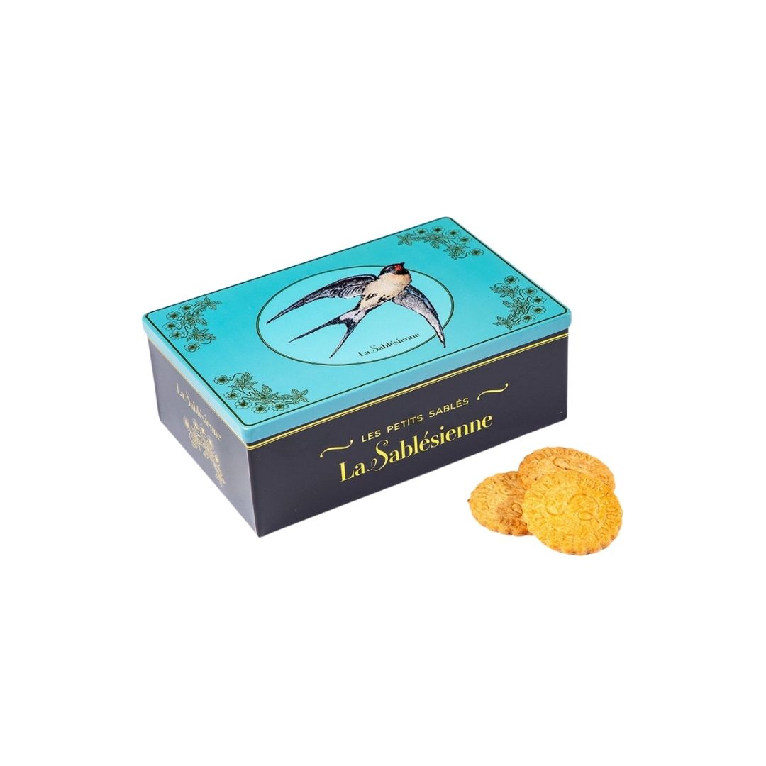 Süße Sablés mit Schokoladenstückchen – Metallbox „Schwalbe“ 250g 1 SABCA43