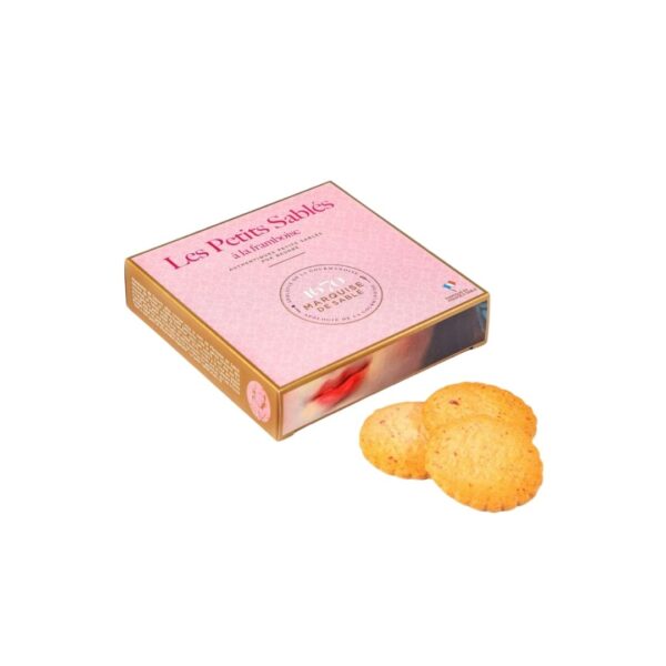 Süße Sablés mit Himbeerstückchen – Etui 100g