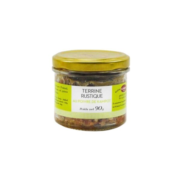 Rustikale Terrine mit Kampot-Pfeffer – Glas 90g