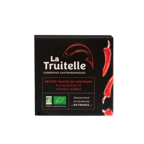 BIO-Bergforellen in Olivenöl und Piment Gorria – 85g