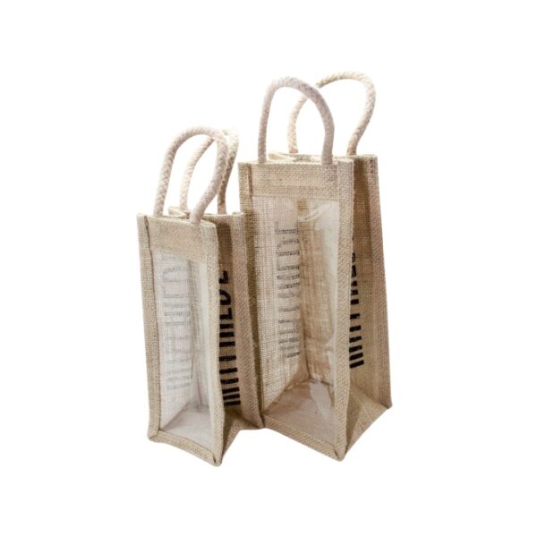 Jutesack stehend klein mit Fenster