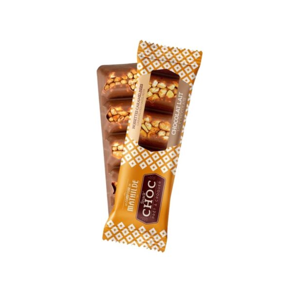 Snack'choc Riegel  "Noisettes Caramelisées" (Milchschokolade) – 40g