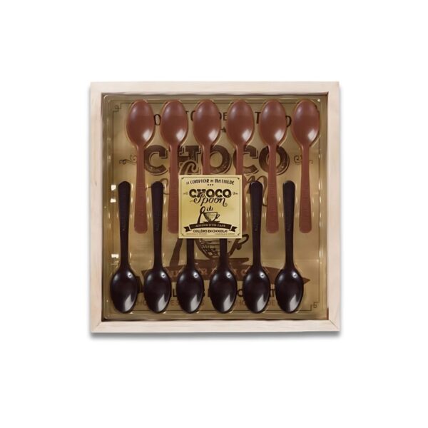 Löffel aus Schokolade (Milch- und Bitterschokolade) – 100g