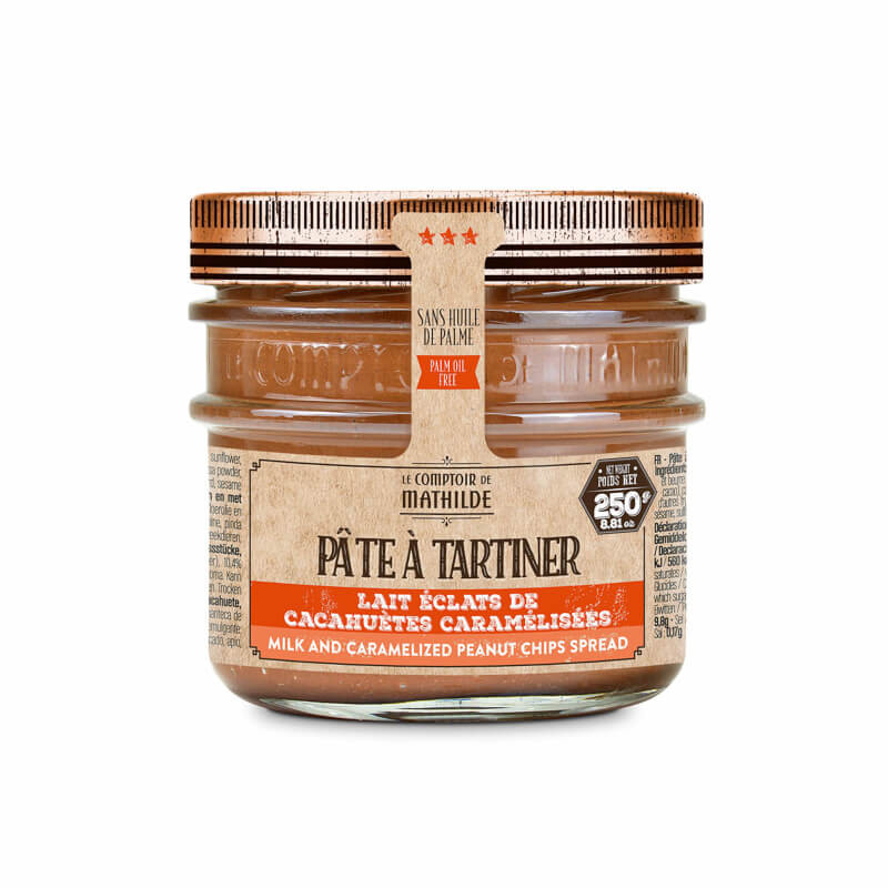 Brotaufstrich "Lait Cacahuètes Caramélisées" (Milch / Erdnüsse) – 250g 1 CMPATES0198