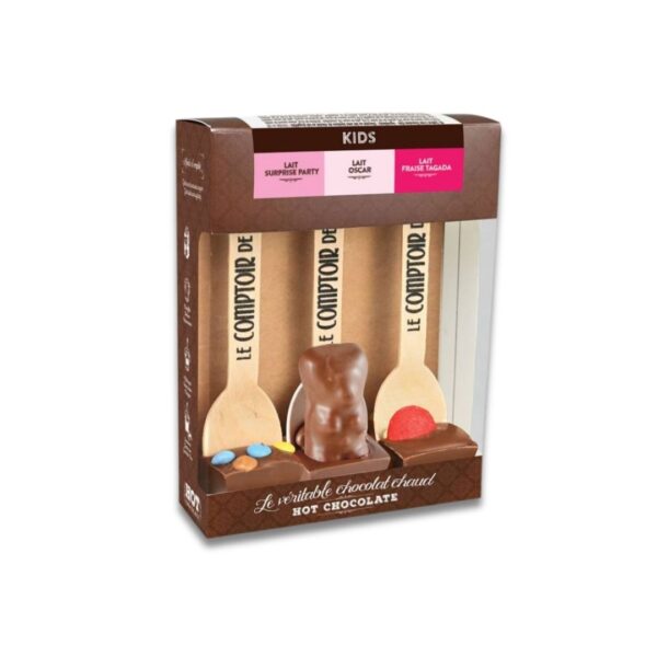 Trinkschokolade Set "Kid's (Surprise Partie / Oscar / Fraise Tagada)" – 3x30g