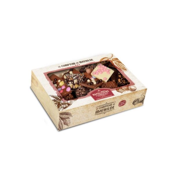 Geschenkbox "Napolitains 3 Chocolats" (Weiße Schokolade, Milch- und Bitterschokolade) – 200g