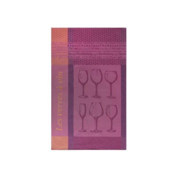 Geschirrtuch "Weingläser" – 100% Baumwolle