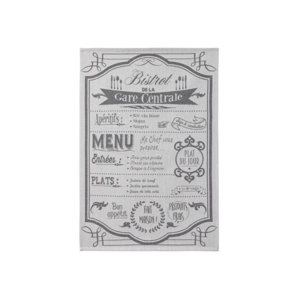 Geschirrtuch "Au menu" – 100% Baumwolle