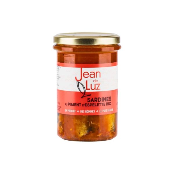 Sardinen in nativem BIO-Olivenöl mit BIO-Piment d'Espelette AOP – 270g