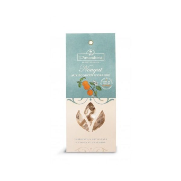 Weißer Nougat  mit Orangenschalen (einzeln verpackt) – Beutel 150g