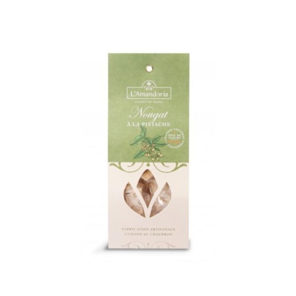 Weißer Nougat Pistazien (einzeln verpackt) – Beutel 150g