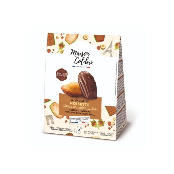 Madeleine mit Milchschokolade / Haselnuss – 156g (6 Stk. à 26g)
