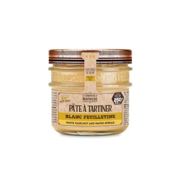 Brotaufstrich "Blanc Noisette Feuilletine" (Weiß / Haselnuss / Feuilletine) – 250g