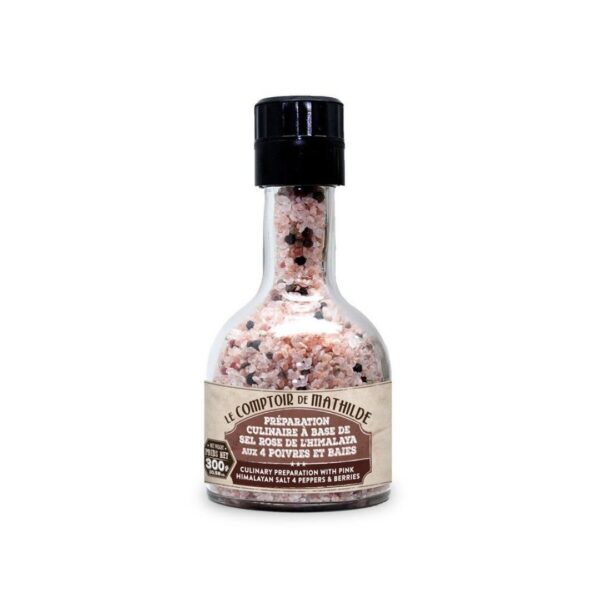 Kulinarische Zubereitung Rosa Himalaya-Salz & 4 Pfeffer – 300g