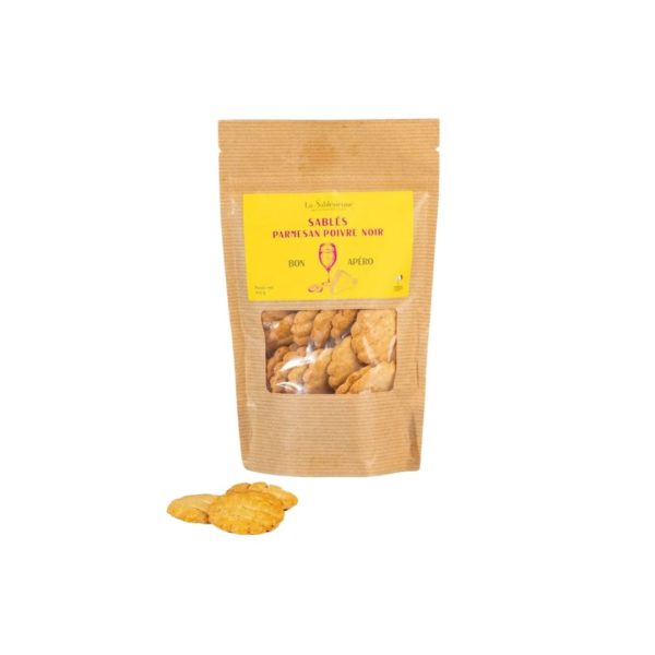 Salzige Sablés mit Parmesan AOP und Pfeffer – 105g