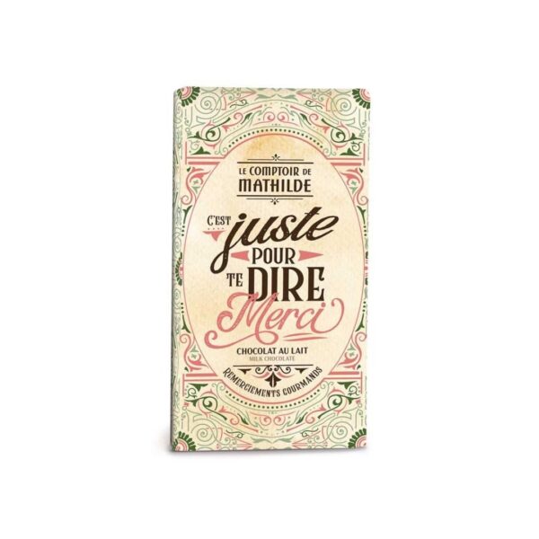 Schokoladentafel "Merci" (Milchschokolade) – 100g