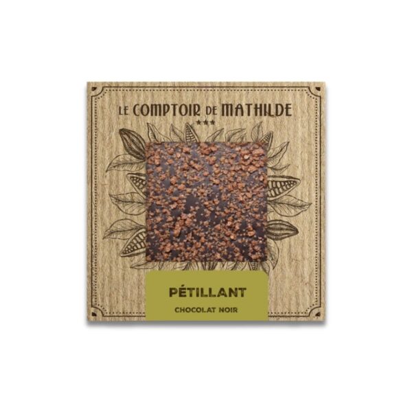 Schokoladentafel "Sucre Pétillant" (Bitterschokolade) – 80g