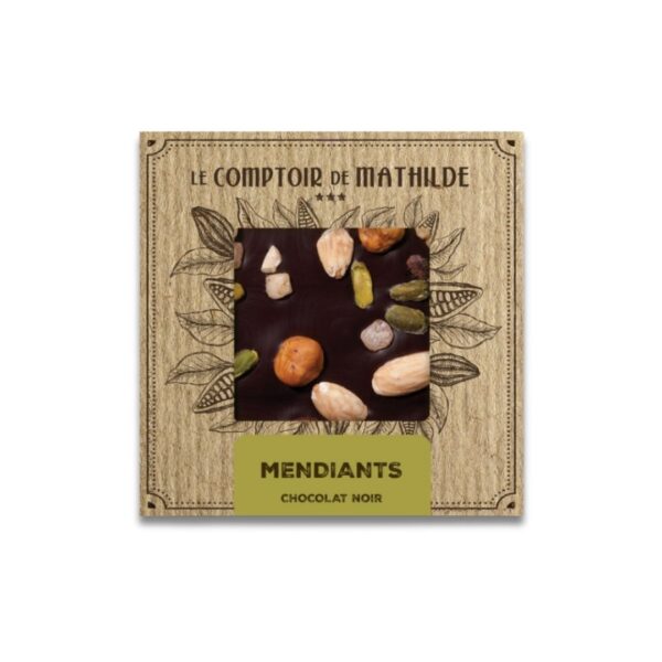 Schokoladentafel "Mendiants" (Bitterschokolade) – 80g