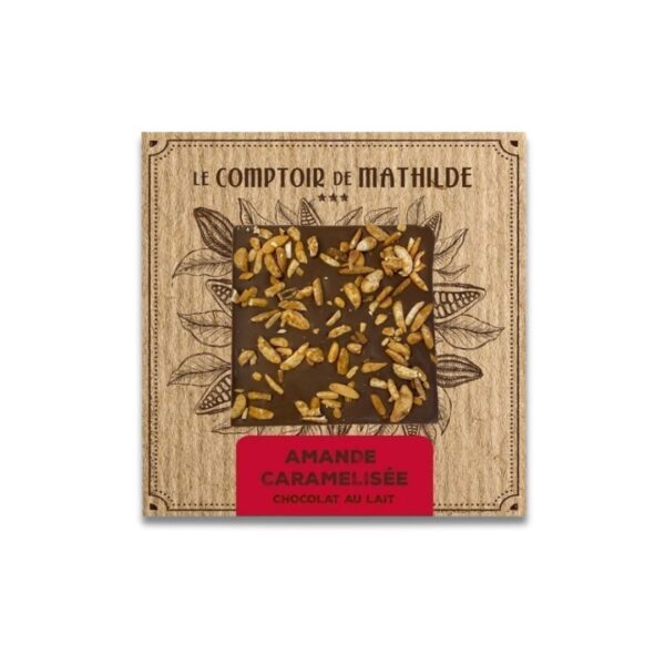 Schokoladentafel "Amandes Caramélisées" (Milchschokolade) – 80g
