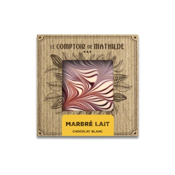 Schokoladentafel "Marbré Lait" (Weiße Schokolade) – 80g