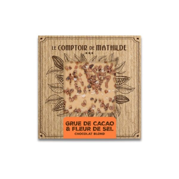 Schokoladentafel "Grué de Cacao & Fleur de Sel" (Blonde Schokolade) – 80g