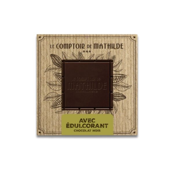 Schokoladentafel "Avec édulcorant" (Bitterschokolade mit Süßstoff) – 80g