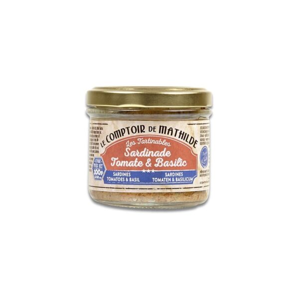 Sardinenpaste mit Tomate & Basilikum – 100g