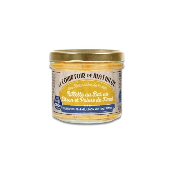 Rillette mit Barsch, Zitrone und Timut-Pfeffer – 100g