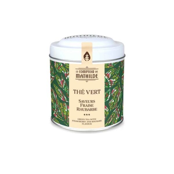 Grüner Tee mit Erdbeer / Rhabarber-Geschmack – 100g