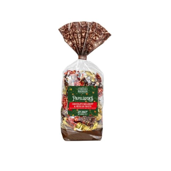 Papilottes Sachet Assortiment Chocolat, Pâtes de fruits – 260g
