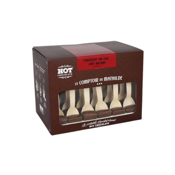 Trinkschokolade Set "Natur" (Milchschokolade) – 24 Löffel