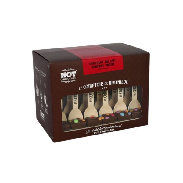 Trinkschokolade Set "Surprise Partie" (Milchschokolade) – 24 Löffel