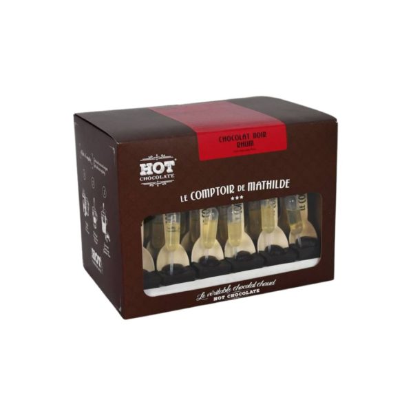 Trinkschokolade Set "Rhum" (Bitterschokolade) – 24 Löffel