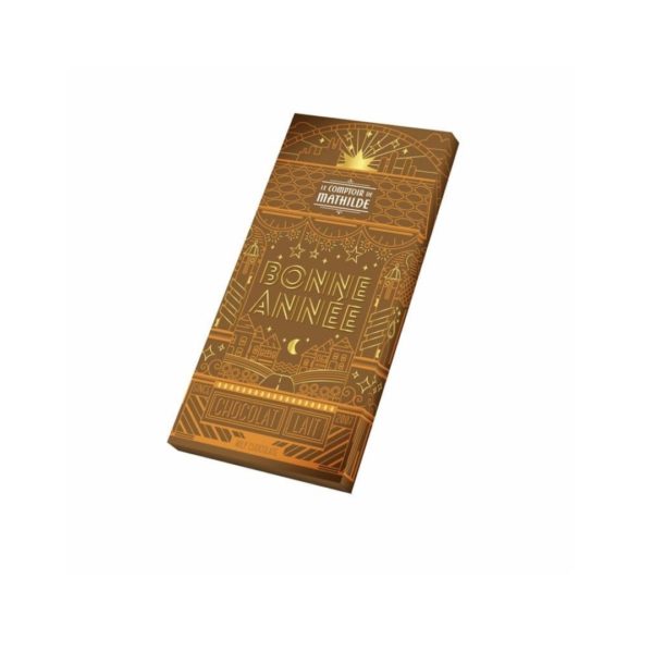 Schokoladentafel "Bonne année" (Milchschokolade) – 90g