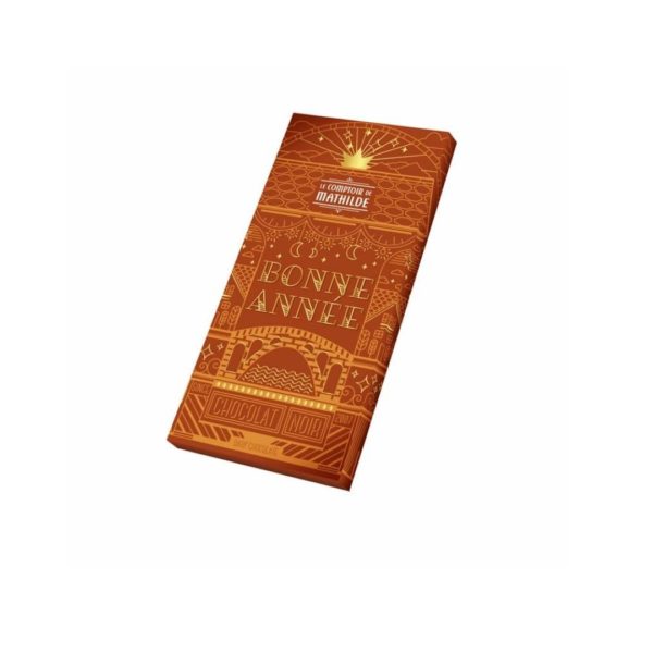 Schokoladentafel "Bonne année" (Bitterschokolade) – 90g
