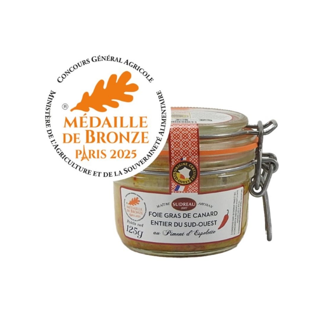 Ganze Entenleberpastete mit Piment d'Espelette IGP – Glas 125g 1 SUD1007K