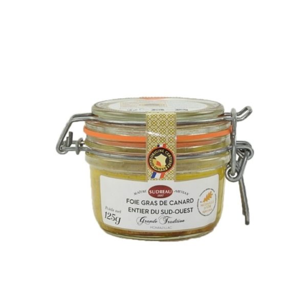 Ganze Entenleberpastete mit Monbazillac-Wein IGP – Glas 125g