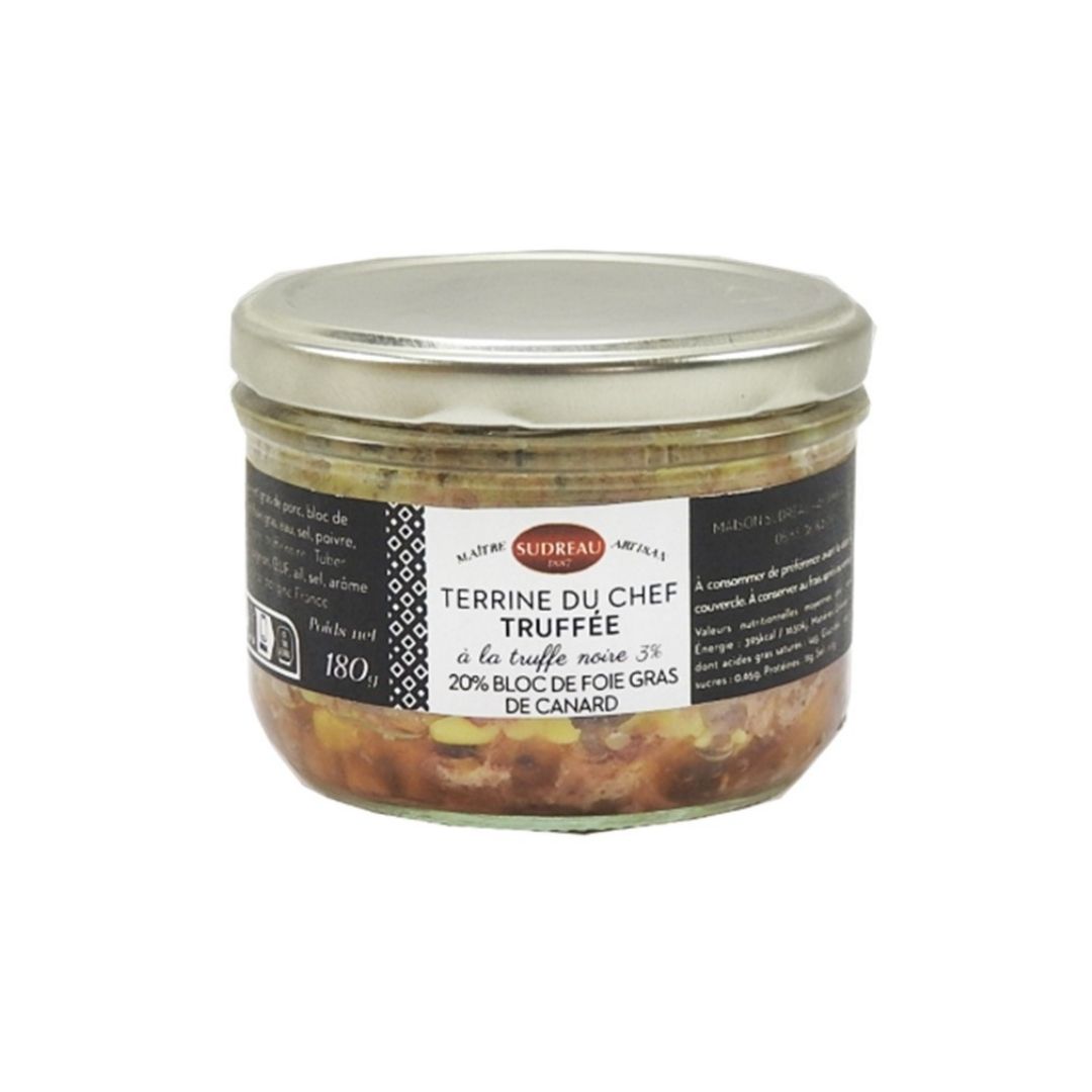 Terrine mit schwarzem Trüffel und Entenleber – Glas 180g 1 SUD1018