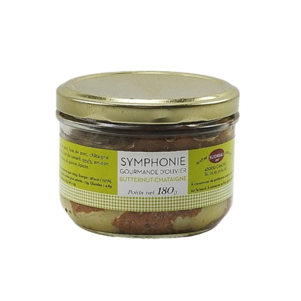 Terrine mit Butternut-Kürbis und Maronen mit Entenleber – Glas 180g