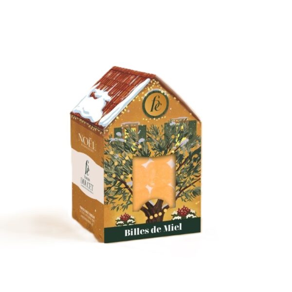 Weihnachtshäuschen gefüllt mit Honig-Fruchgelees 120g